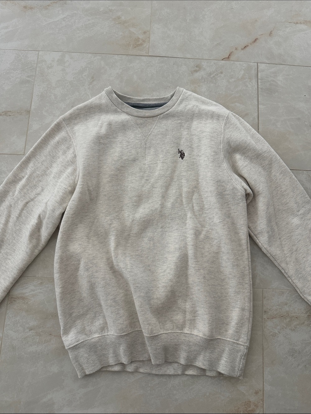 U.S. Polo Assn. Men's Crewneck Sweater — Light Heather Gray